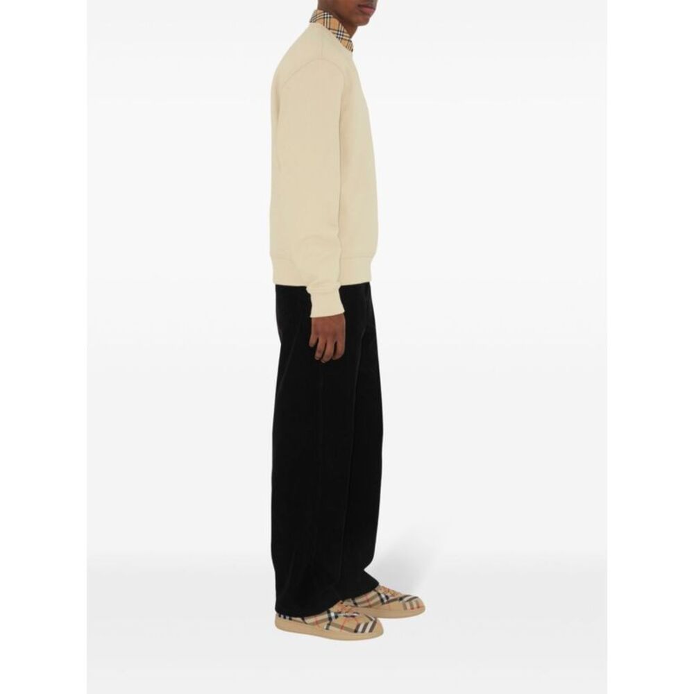 Burberry Men's Cotton Sweatshirt With Check Label - Picture 2 of 5
